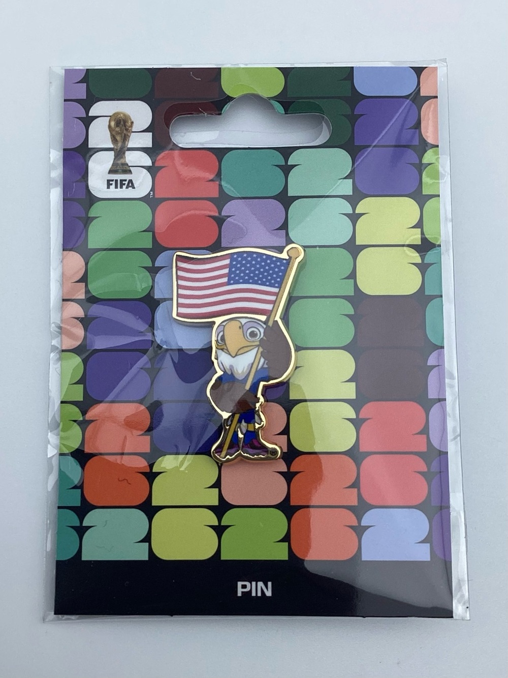 Official FIFA World Cup 2026 USA Patriot American Flag & American Eagle Pin